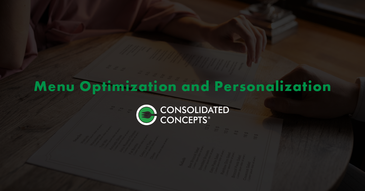 Menu Optimization and Personalization